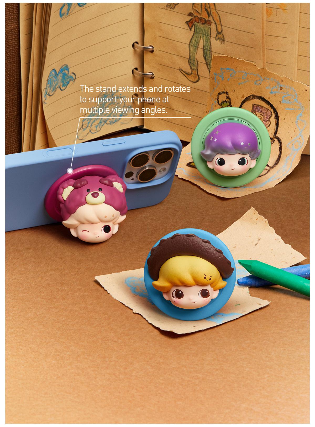 POP MART DIMOO WORLD × PIXAR Series-Magnetic Phone Holder Blind Box[ship by Aug. 5th]