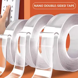 3PCS Nano Double-Sided Tape Heavy Duty Waterproof - Invisible Removable Washable Adhesive Strips for Wall Decor, 3 Rolls