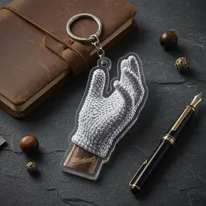 MJ Glove King of Pop Keychain, Michael Inspired Acrylic Charm, Retro Music Icon Accessory, Dance Legend Fan Gift, Gift for MJ Fans
