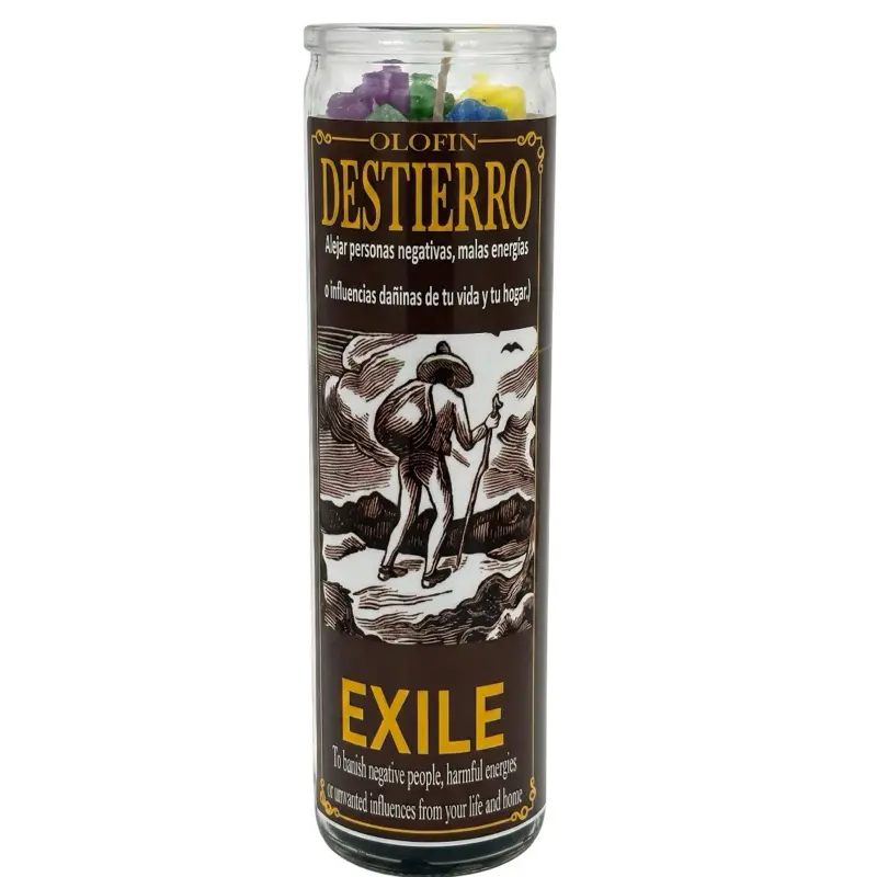 Destierro (Exile) Prepared Ritual Candle Perfumed