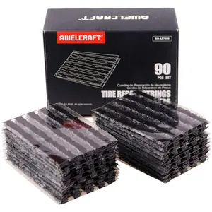 Tire Repair Strings 90pcs 4" black, Automotive Tool Tire Repair Plugs For Tubeless Off-Road Tires For Car,Bike,ATV,UTV,Wheelbarrow,Mower