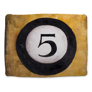 360 stand Rectangular Braided Polyester Tableware Placemat - 14x18in Stylish Indoor Billiards Ball No.5 Placemat for Home Decor Beginners, CBPM1418YVY4B4, Coasters