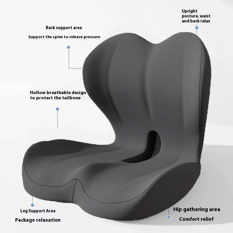 Non-Slip Memory Foam Seat Skin-Friendly Extended Zipper Easy Remove Wash Back Support Cushion Comfy Chair Adjustable Chair Breathable Cloth Leg Pain Mesh