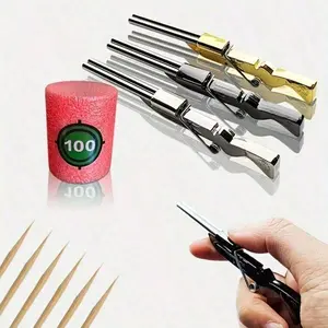 Shooting Game Mini Toothpick Gun With Foam Target - Fun Finger Dispenser, Great For Fall Festivals, Holidays And Birthday Parties, Great For Indoor Decoration Toy Grab. Entertainment Steel