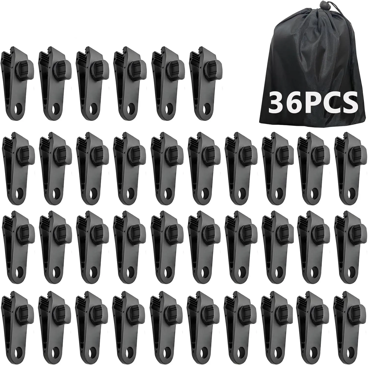 36 count Tarp Clips Heavy Duty Lock Grip, Tarp Clamps, Fit for Tent Awnings Caravan Canopies  Cover Swimming Pool Cover Fasteners Clips