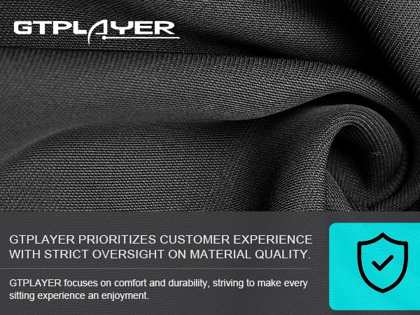 GTPLAYER Ergonomic Gaming Chair with Pocket Spring Cushion & Memory Foam Lumbar Support Breathable Fabric Reclining Feature for Long Gaming Sessions