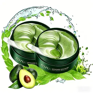 Collagen Avocado Hydrogel Under Eye Masks - 60 Pcs, Smooth Moisturizing Eye Treatment for Dark Circles, Puffiness, Anti-Aging, Hydration Boost & Youth Restoration, Daily Skincare for All Skin Types
