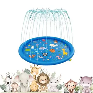 Extra-Thick Splash Pad for Kids & Pets – 60" Outdoor Water Play Mat with Sprinkler – Fun Backyard Summer Toy for Toddlers, Boys & Girls