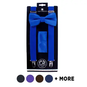 Men's Suspenders - Solid Color Clip-on