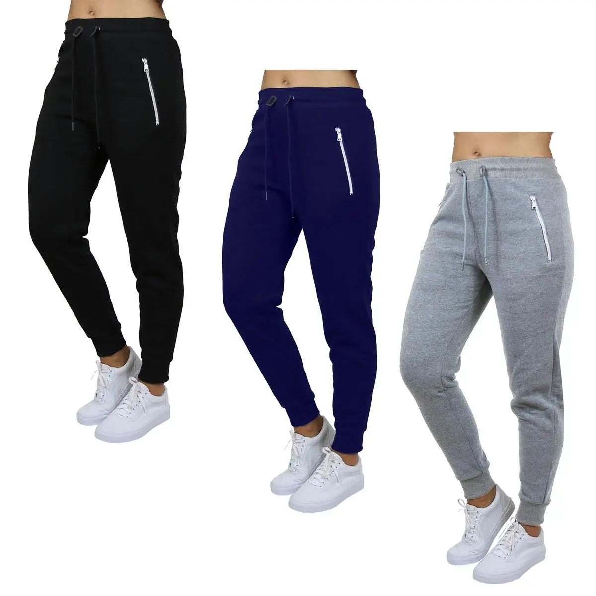 Women's 3pcs Loose Fit Fleece-Lined Classic Joggers Size S-2XL everyday wear trendy bottoms casual chic stylish essential versatile must have elevated basics spring summer athleisure put together