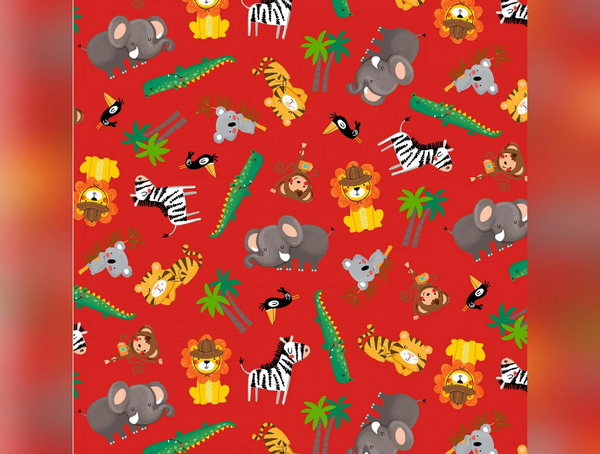 Jungle Explorers | Let's Explore Red by Michael Miller Fabrics