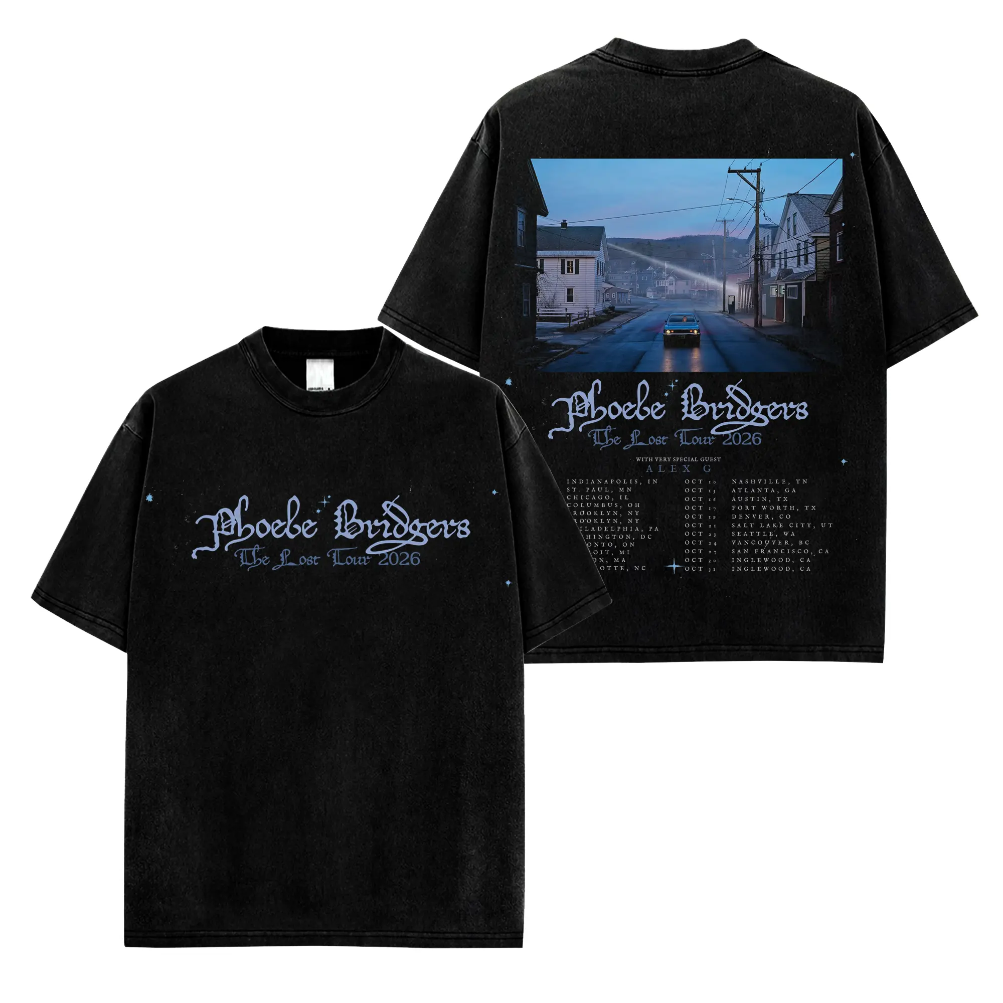 Phoebe Bridgers The Lost Tour 2026 Album-Inspired Graphic High-Quality 100% Cotton T-Shirt, Phoebe Bridgers Fan Graphic Tee, Indie Music Merch Streetwear Graphic Shirt, Gift for Folk Rock Fans