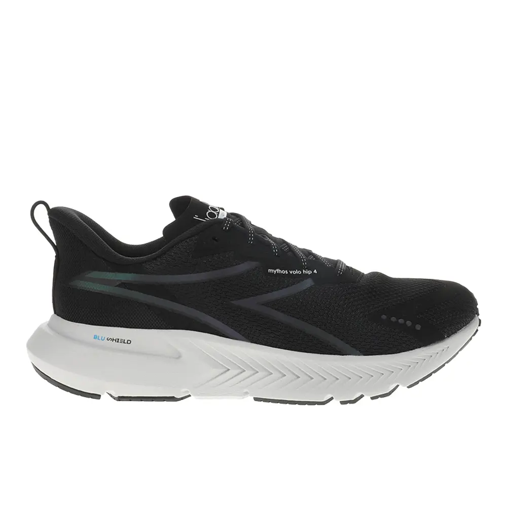 diadora Mens Mythos Blushield Volo 4 Hip Running Sneakers Shoes - Black