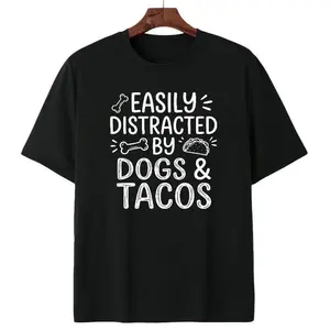 Dogs And Tacos Graphic T-Shirt For Dog Lovers And Mexican Food Enthusiasts