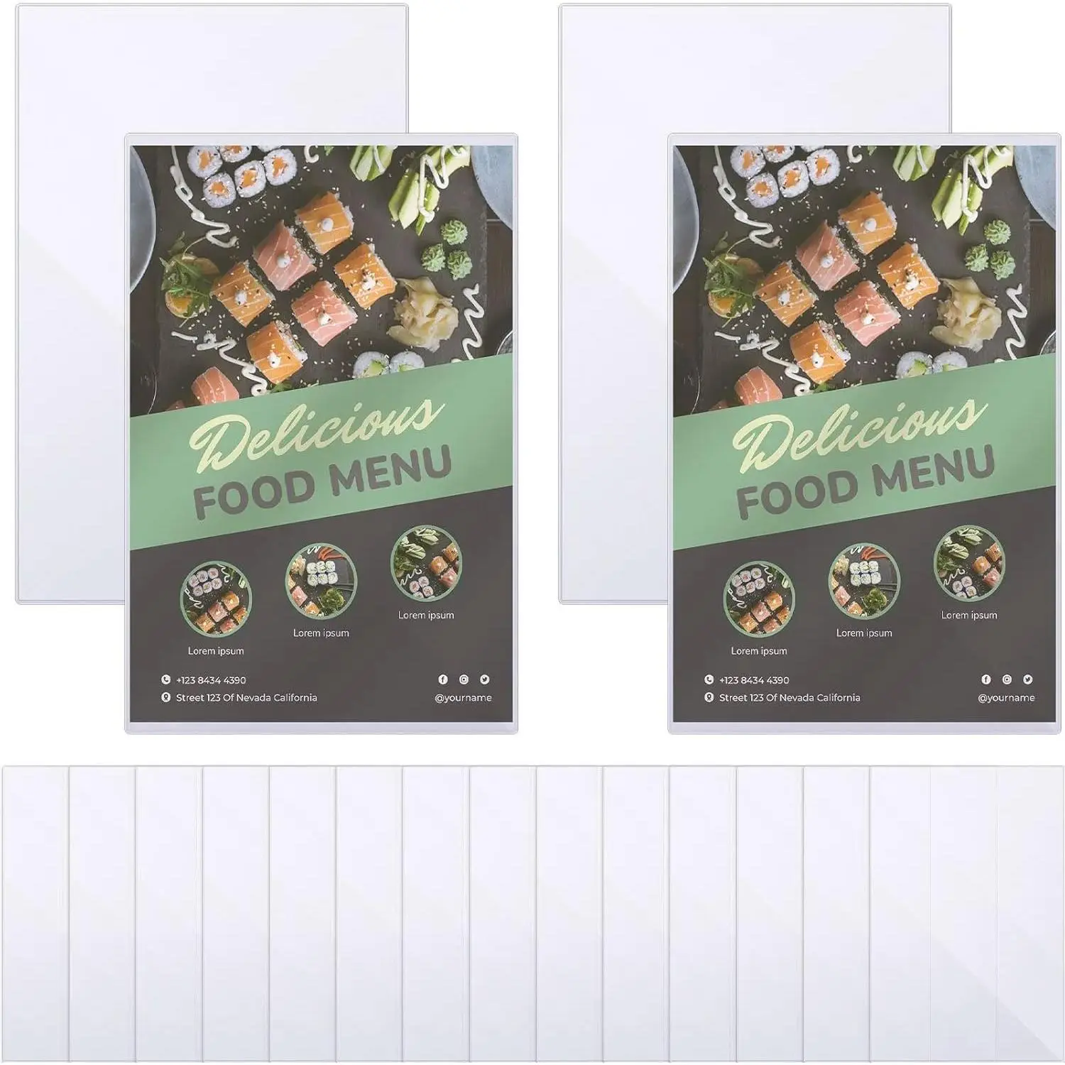 15 Pcs Poster Protector Sleeve 11x17 Inch Clear Rigid Print Plastic Protectors Sheet Heavy Duty Crystal Frame Holder for Magazine Photo Paper Poster Prints
