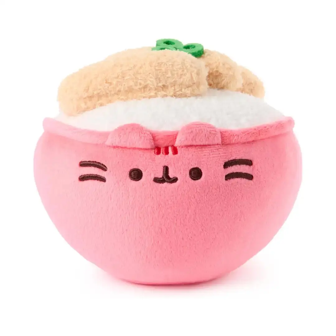 GUND Pusheen 6" Bento Katsu Rice Bowl Stuffed Toy - 6" Tall, Smiling Face Collectible, Gift for Foodies, Suitable for 8-10 Years Olds