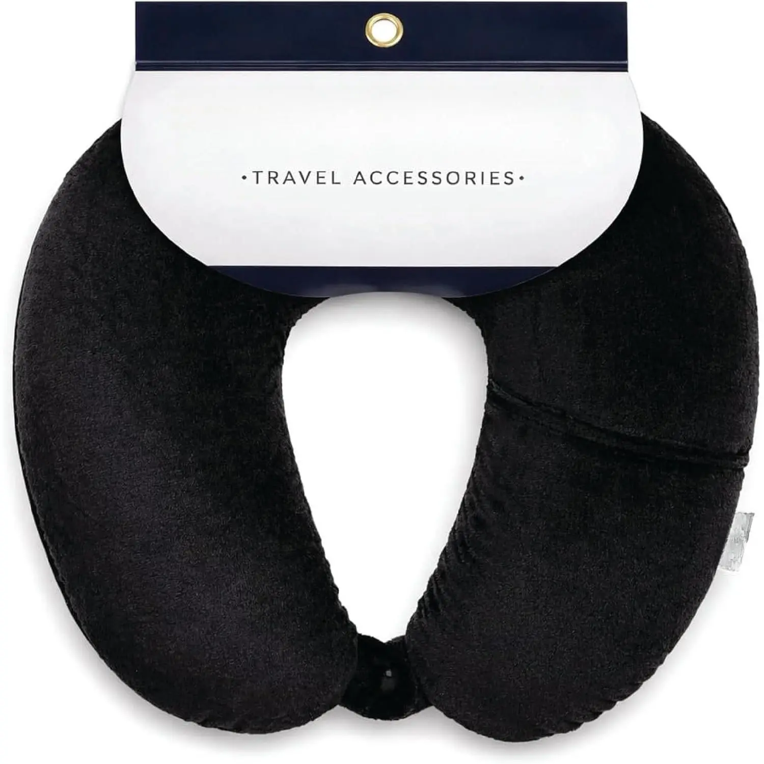 Microbead  Pillow - Super Soft Cozy Lightweight Plush Travel Pillow with Phone or Headphone Pocket, Black
