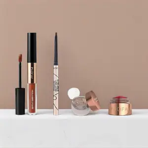 PHOFAY Viral Makeup Essentials Set - 4-Piece Kit: Longwear Eyeliner, Cream Blush, Matte Potato Eyeshadow, Non-Stick Lip Gloss | Get Red-Carpet Ready in 7 Days