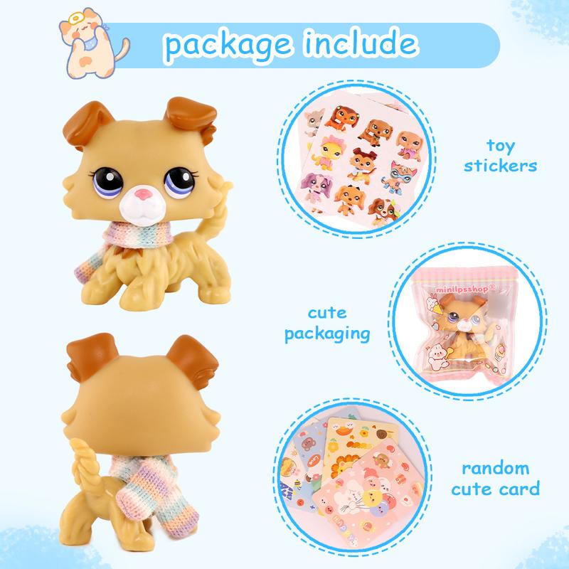 6 Lot Pet Shop Dogs and Cats Collectable with Accessories Kids Gift lps Toys