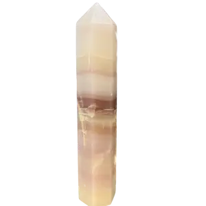 Watermelon Calcite Tower 6"
