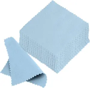50pcs Jewelry Cleaning Cloth Polishing Cleaning Cloths for Sterling Silver Gold Platinum Platinum Jewelry, Watch Coins Non Toxic Tarnish Remover Keeps Jewelry Clean and Shiny, 3.2 x 3.2 inches