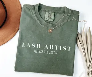 Personalized Lash Artist Shirt, Custom Lash Tech Tee, Gift for Lash Artist, Lash Tech Gift, Lash Tech Tee, Custom Instagram, Comfort Colors