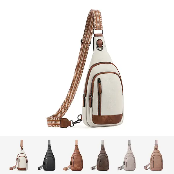 CLUCI falldealsforyou Sling Bag for Women Men Crossbody Leather Large Sling Backpack Fanny Packs Chest Bag for iPad Travel Hiking Cycling Gift Trendy