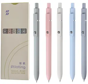5pcs Cute Gel Pens, Black Ink 0.5mm Medium Point Smooth Writing Pens, High-End Ballpoint Pens for Journaling, Note Taking, Planner, Office & School Supplies, Gifts for Students, Women & Men