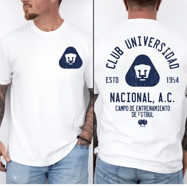 Pumas UNAM Liga MX Shirt, Club Universidad Nacional A.C. Vintage Soccer Tee, Mexico Football Fan Apparel, Training Club Graphic T-Shirt For Men & Women