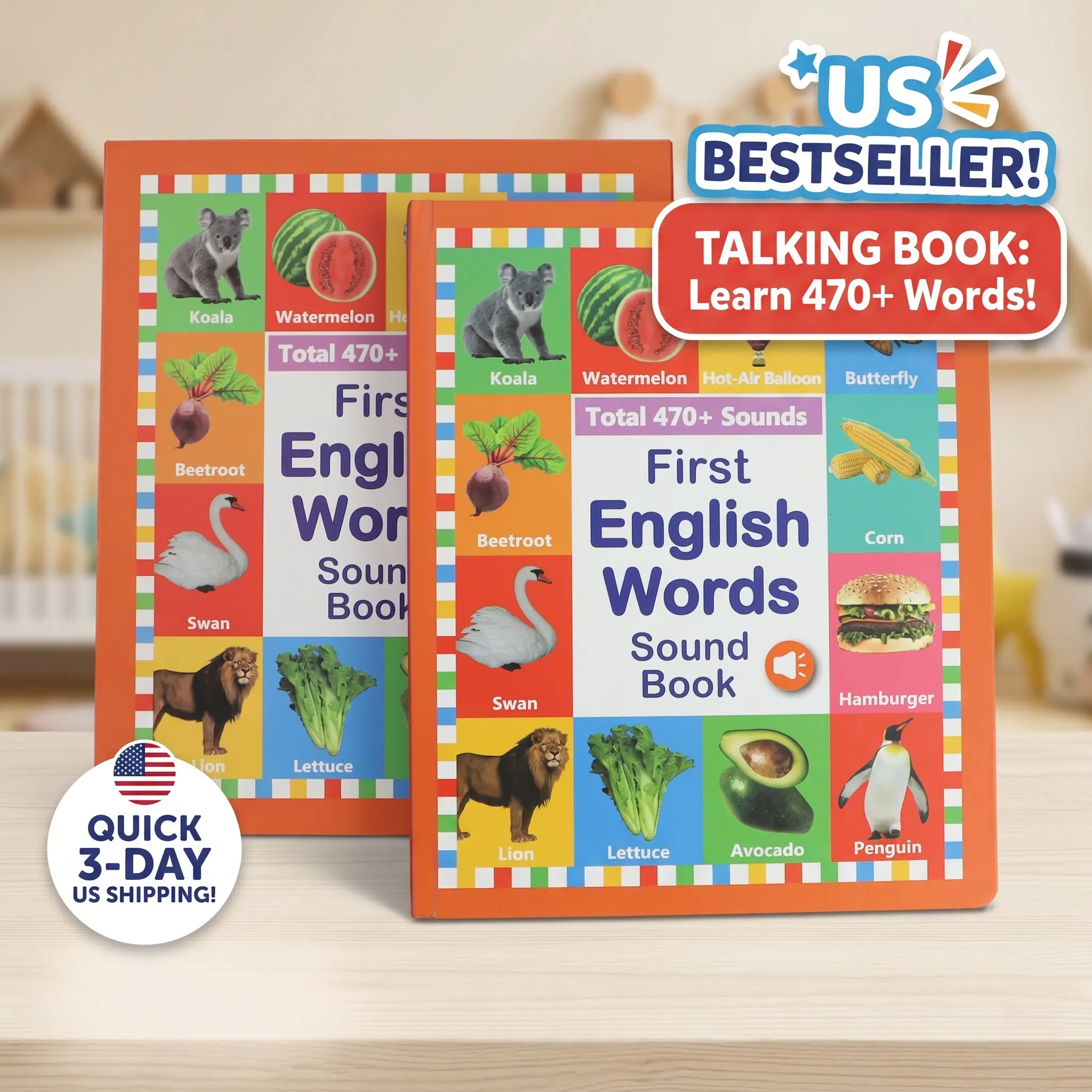 Educational Talking Sound Book for Kids Ages 3-9 - 470+ Words, 21 Themes, 6 Songs, Piano Keys, Colorful Car Design - Interactive Learning Toy, Perfect Gift (Educational Toys Category)