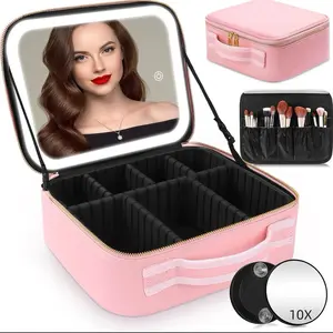 GlamoraCase - Portable LED Vanity Makeup Box
