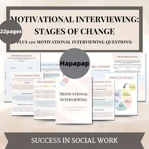 Motivational Interviewing Stages of Change, Sfbt Therapy Office Forms, Addiction and Recovery Resources, Essential Counseling Tools, Learning Materials, Visual Learning Tools