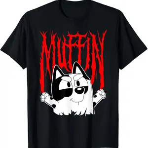 Muffin Metal Tan Blue Heeler Muffin Emotions T-Shirt Unisex Cotton T-Shirt, Comfortable Classic Relaxed Fit Casual Fashion