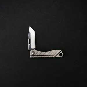 Titanium Alloy Folding Knife, Camping Knives, Keychain Edc Tool, Stainless Steel Key Ring, Portable Survival Gear, Survival Tools, Durable & Lightweight Design