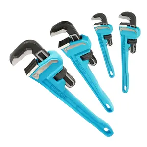 #LaborDay DURATECH 4-Pack Heavy Duty Pipe Wrench Set, 8 ",10 ", 14 ", 18 ", Adjustable Plumbing Wrench, Malleable Cast Iron Handle, Exceed GGG Standard