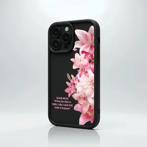 Pink Lilies & Isaiah 60:22 Verse Inspirational Case for iPhone17/17PROMAX/17PRO/16/15/14/13/12/GALAXYS21/S22/S23/S24 Celestial Eye Layered Phone Case BOBOJT1441004
