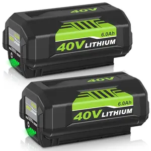 2 Packs Battery Replacement for Ryobi 40V Battery 6.0Ah OP4040 OP4026 OP4030 OP4050 OP4060A