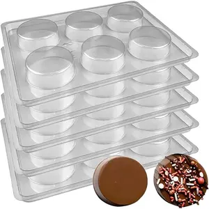 Round Chocolate Cookie Mold - 5 Pack (6 Cylinders Each) - Baking Tools for Chocolate Covered Sandwich Cookies, Candy & Soap Making