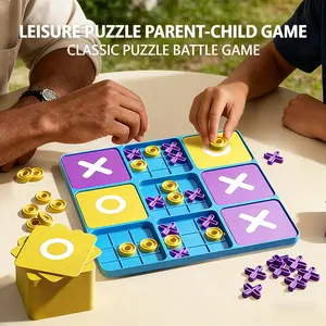 Upgraded Tic-Tac-Toe Game - Strategic Board Game Suitable for Boys, Girls, s & Families | Xs vs O' Strategy Board Game for Party Games, Family Board Games, Travel, Birthday & Christmas Gifts