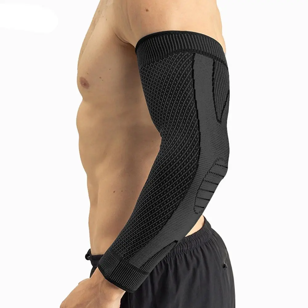 1PCS Sports Arm Compression Sleeve Anti-Slip Elbow Support Men Women Cycling Basketball Football Volleyball Baseball Tennis Golf
