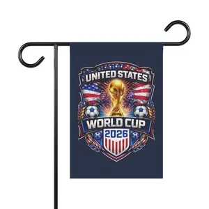 USA W0.rldC.up 2026 Garden Flag | American Soccer Flag Outdoor Decor | Patriotic Yard Banner