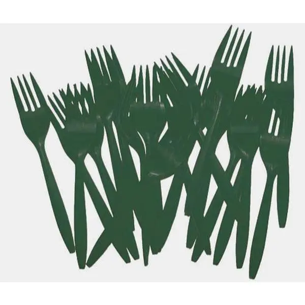 Dark Green Plastic Forks | 5.5 in. | 48 Count