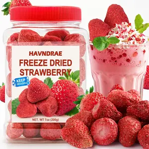 7oz Whole Freeze-Dried Strawberries - Dried Strawberry Snacks, Crispy Dehydrated Fruit Snack for Yogurt, Oatmeal, Cereal, Smoothies, Baking