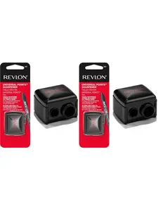 Revlon Universal Points Sharpener for Wooden & Plastic Makeup Pencils, Fits Small to Large Sizes, Easy to Clean, 1 Count