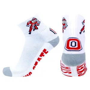 Ohio State Buckeyes White & Gray Quarter Socks