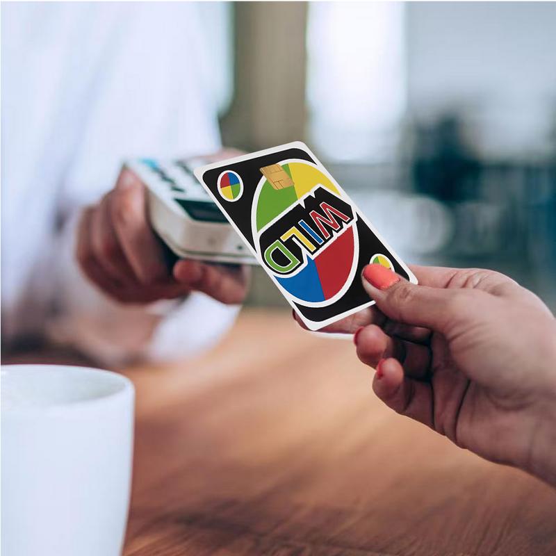 Uno Credit Card Sticker 2PCS Credit Card Skin & Debit Card, Trolley & Gym Stickers for Small Chip