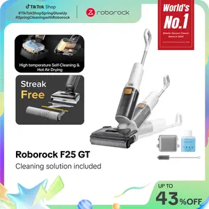 [SaleLink] Roborock F25 Series Wet Dry Vacuum Cleaner, Hot Air Drying & High temperature Self Cleaning, with 20000Pa, Edge Cleaning, Wet Mop Cleaner for Hard Floor, Cordless, Lightweight -Household Appliances (F25 GT) #SummerVibes