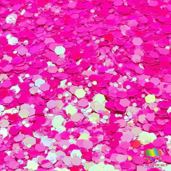 The Glitter Guy Piglet Premium Grade Chunky Mix, Pearl Iridescent Polyester Nail Art Decoration & Accessory, Pearl Iridescent Glitter