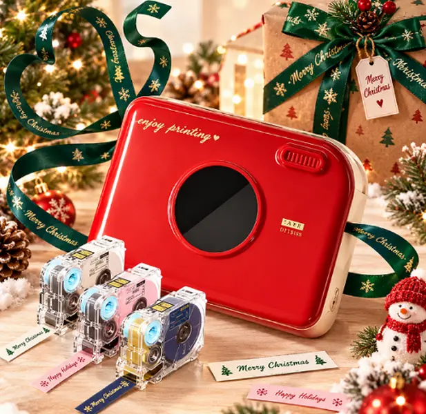 Phomemo A30 Ribbon Printer, Inkless Thermal Printer, Bluetooth Mini Ribbon Label Maker Machine with Waterproof Label for Christmas Gift Wrapping, Wedding Bouquets, Party Favors, Fabric Tags & All DIY Crafts, Compatible with Phone/PC