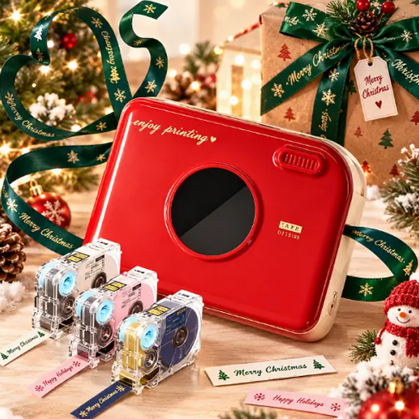 Phomemo A30 Ribbon Printer, Inkless Thermal Printer, Bluetooth Mini Ribbon Label Maker Machine with Waterproof Label for Christmas Gift Wrapping, Wedding Bouquets, Party Favors, Fabric Tags & All DIY Crafts, Compatible with Phone/PC